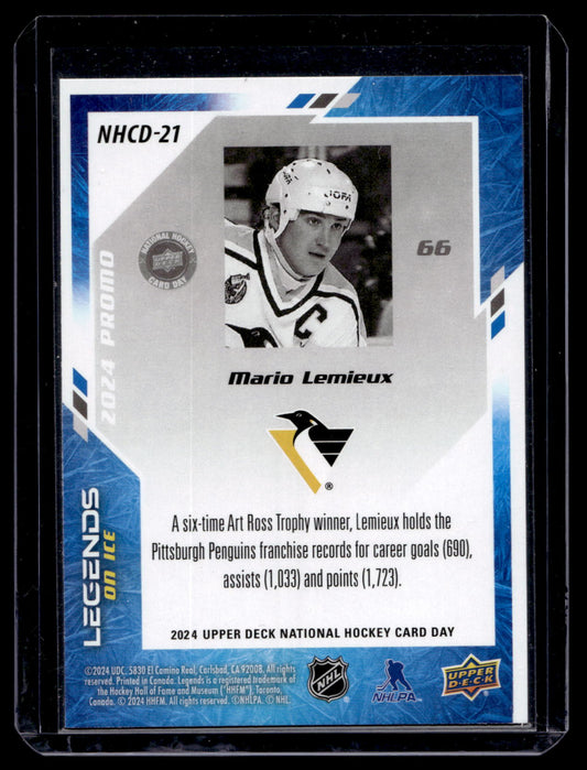 2024 Upper Deck National Hockey Card Day - Legends on Ice - Mario Lemieux #NHCD-21