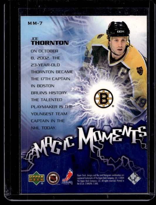 2003-04 Upper Deck - Magic Moments - Joe Thornton #MM-7