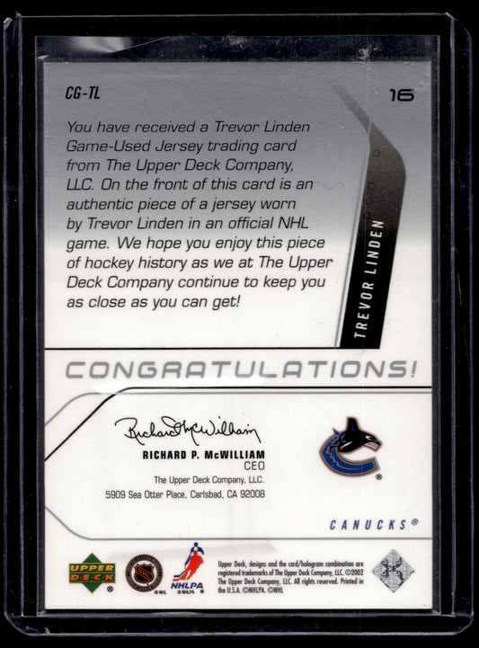 2002-03 Upper Deck - CHL Graduates - Trevor Linden #CG-TL