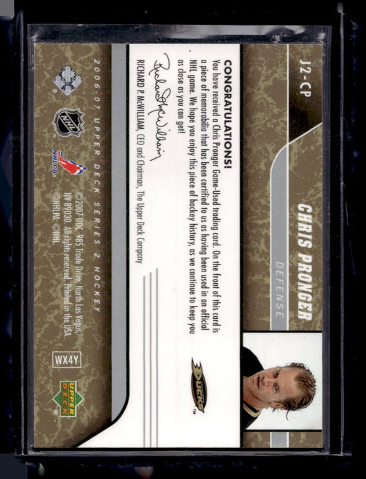 2006-07 Upper Deck - UD Game Jersey - Chris Pronger #J2-CP