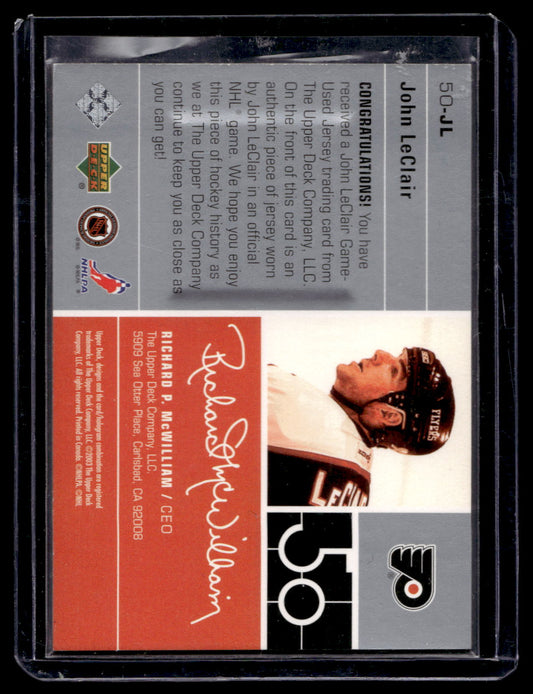 2002-03 Upper Deck - Reaching 50 - John Leclair #50-JL