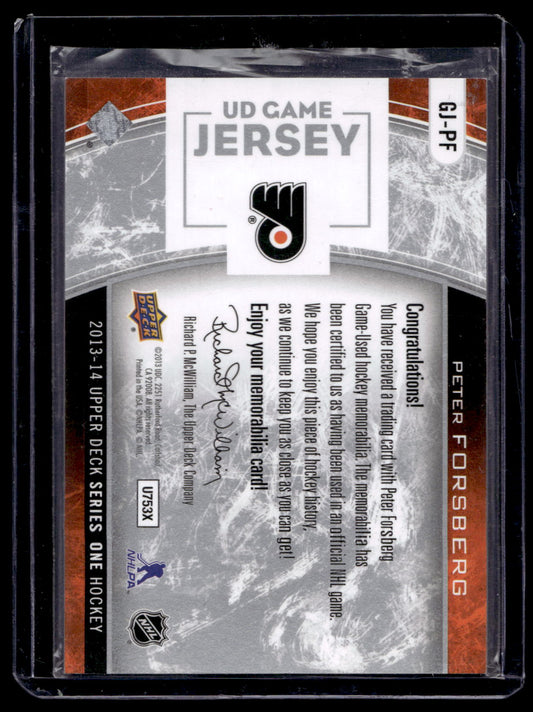 2013-14 Upper Deck - UD Game Jersey Series 1 - Peter Forsberg #GJ-PF