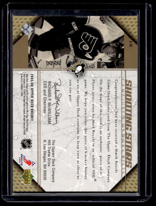 2005-06 Upper Deck - Shooting Stars Game-Used Memorabilia - Mark Recchi #S-RE