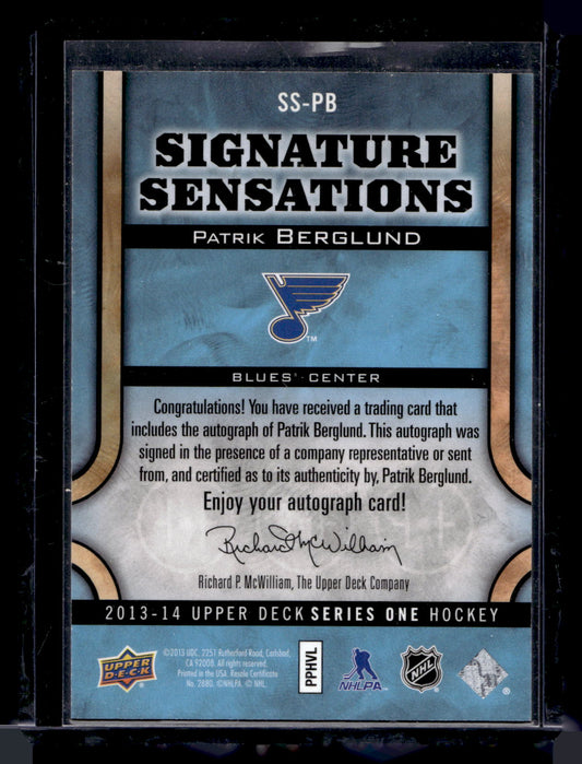 2013-14 Upper Deck - Signature Sensations - Patrik Berglund #SS-PB