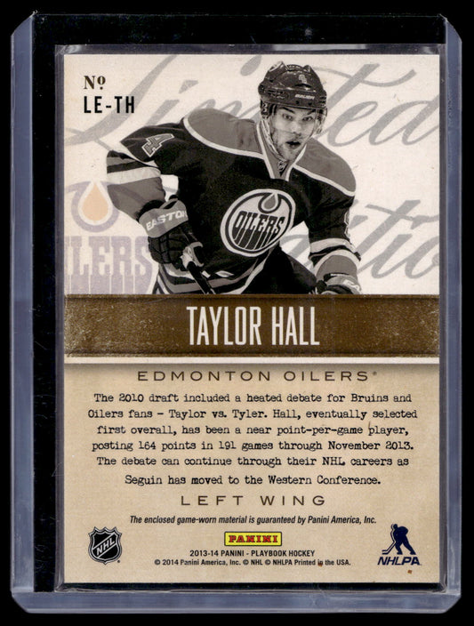2013-14 Panini Playbook - Limited Edition Materials - Taylor Hall #LE-TH /99
