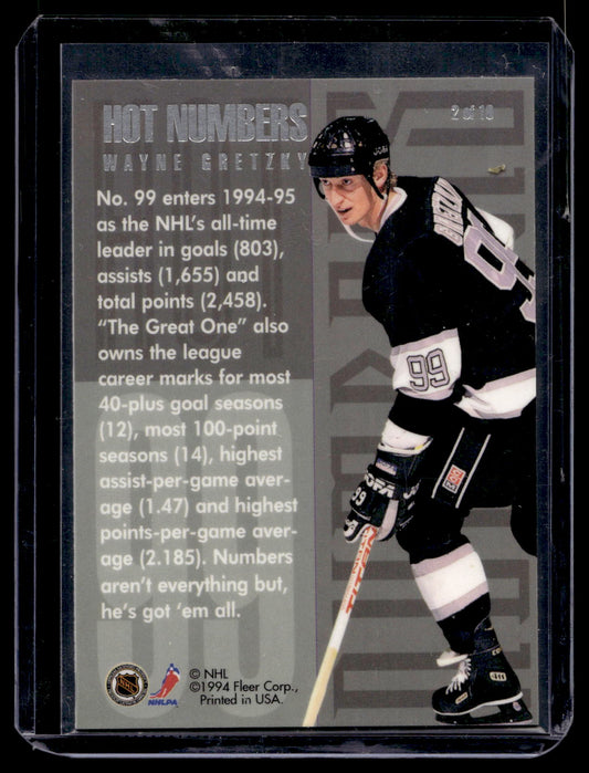 1994-95 Flair - Hot Numbers - Wayne Gretzky #2