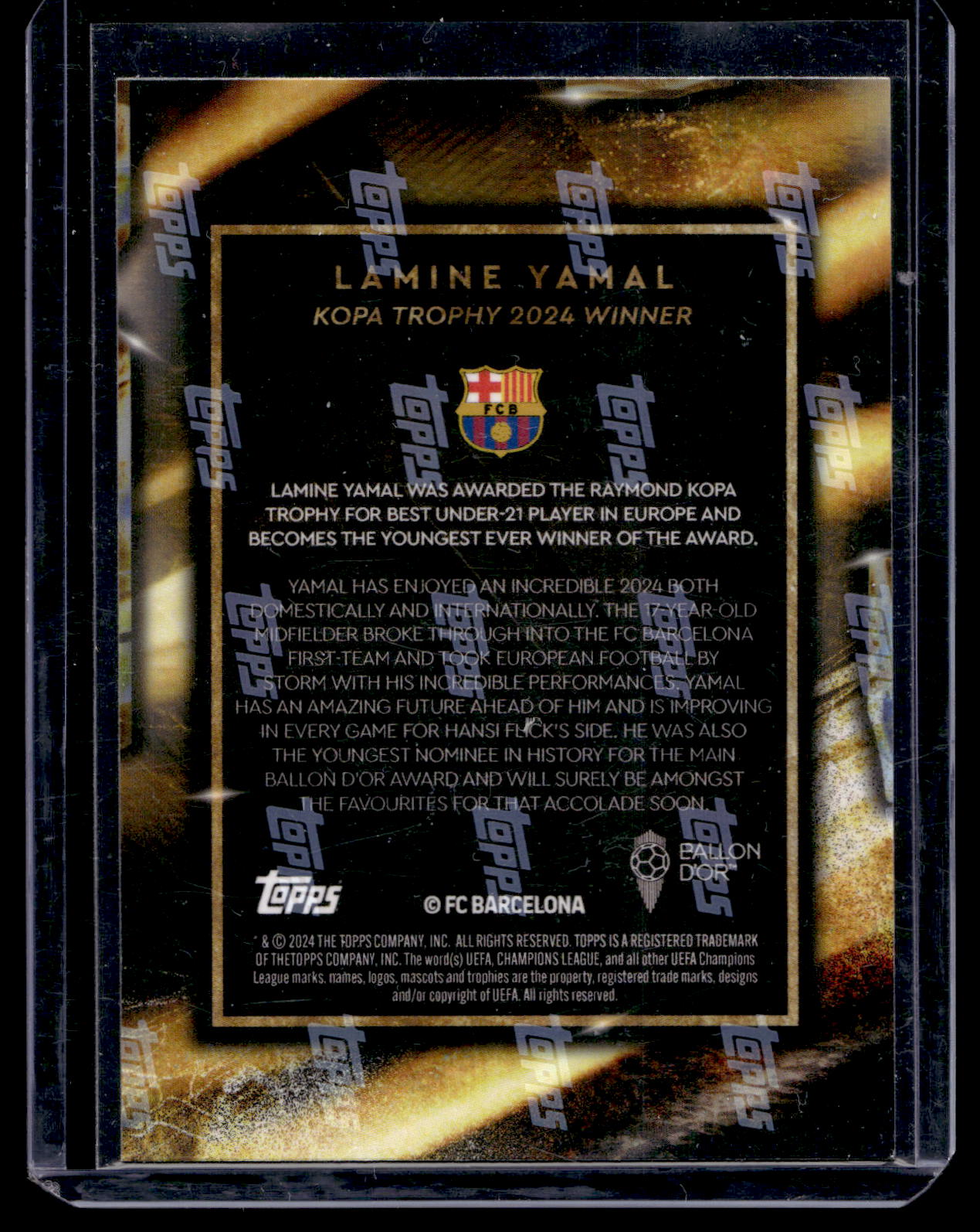 2024 Topps Now Ballon D'or - Lamine Yamal