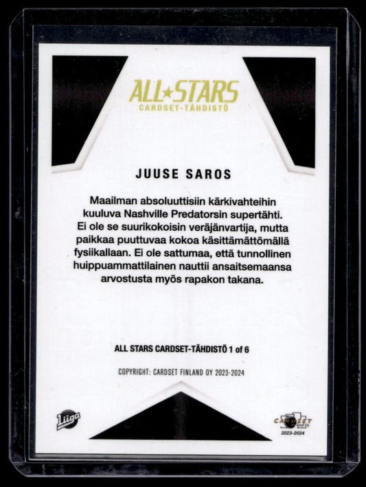 2023-24 Cardset- All-Stars Cardset - Tähdistö - Juuse Saros #1