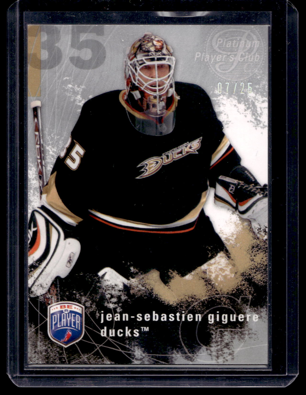 2007-08 Upper Deck Be a Player - Platinum Player's Club - Jean-Sebastien Giguere #2 /25