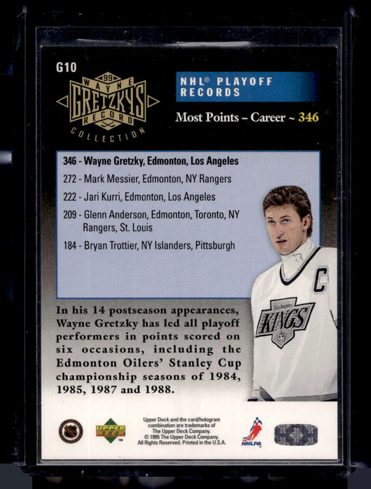 1995-96 Upper Deck - Wayne Gretzky's Record Collection - Wayne Gretzky #G10