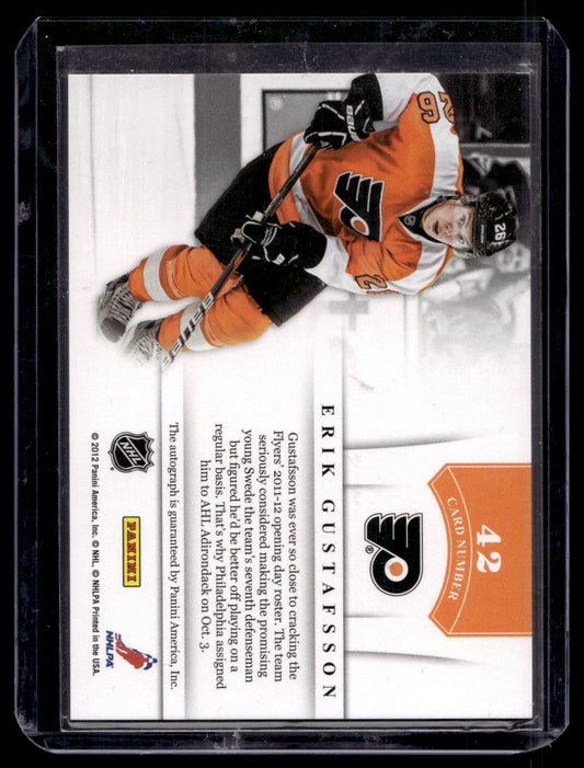 2011-12 Panini Playoff Contenders - NHL Ink - Erik Gustafsson #42 RY