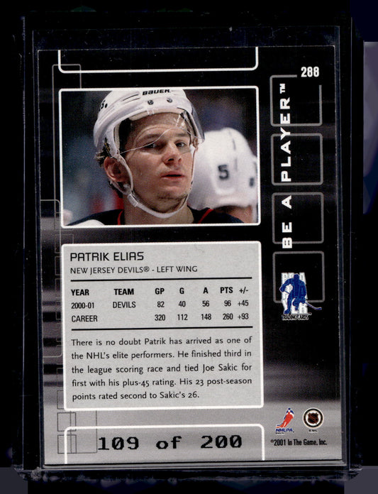 2001-02 In the Game Be A Player Memorabilia - Ruby - Patrik Elias #288 /200