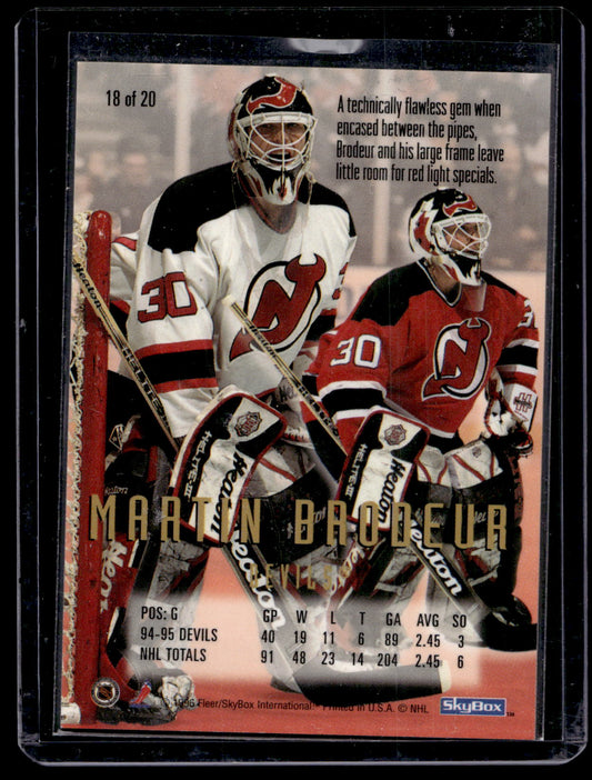 1995-96 NHL Cool Trade - Skybox E-Motion - Martin Brodeur #18