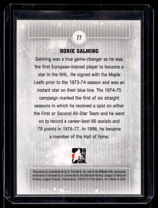 2012-13 In the Game Forever Rivals Series - Borje Salming #77