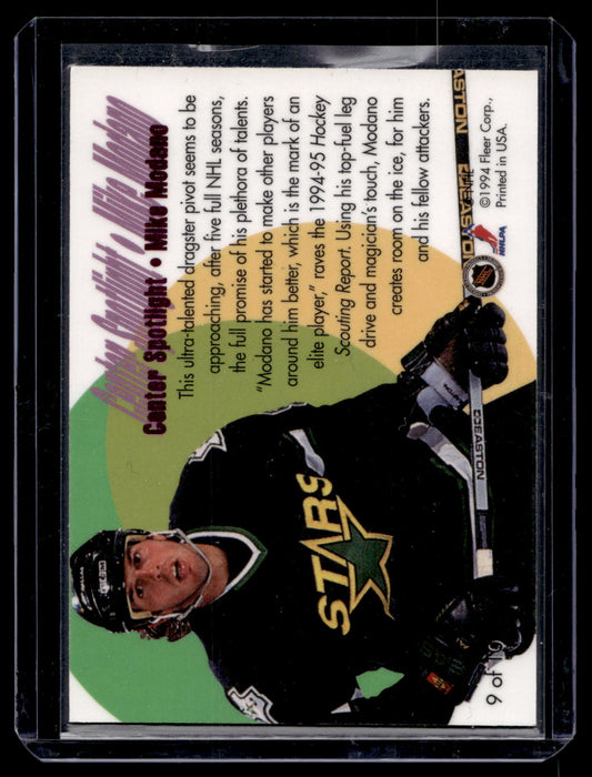 1994-95 Flair - Center Spotlight - Mike Modano #9