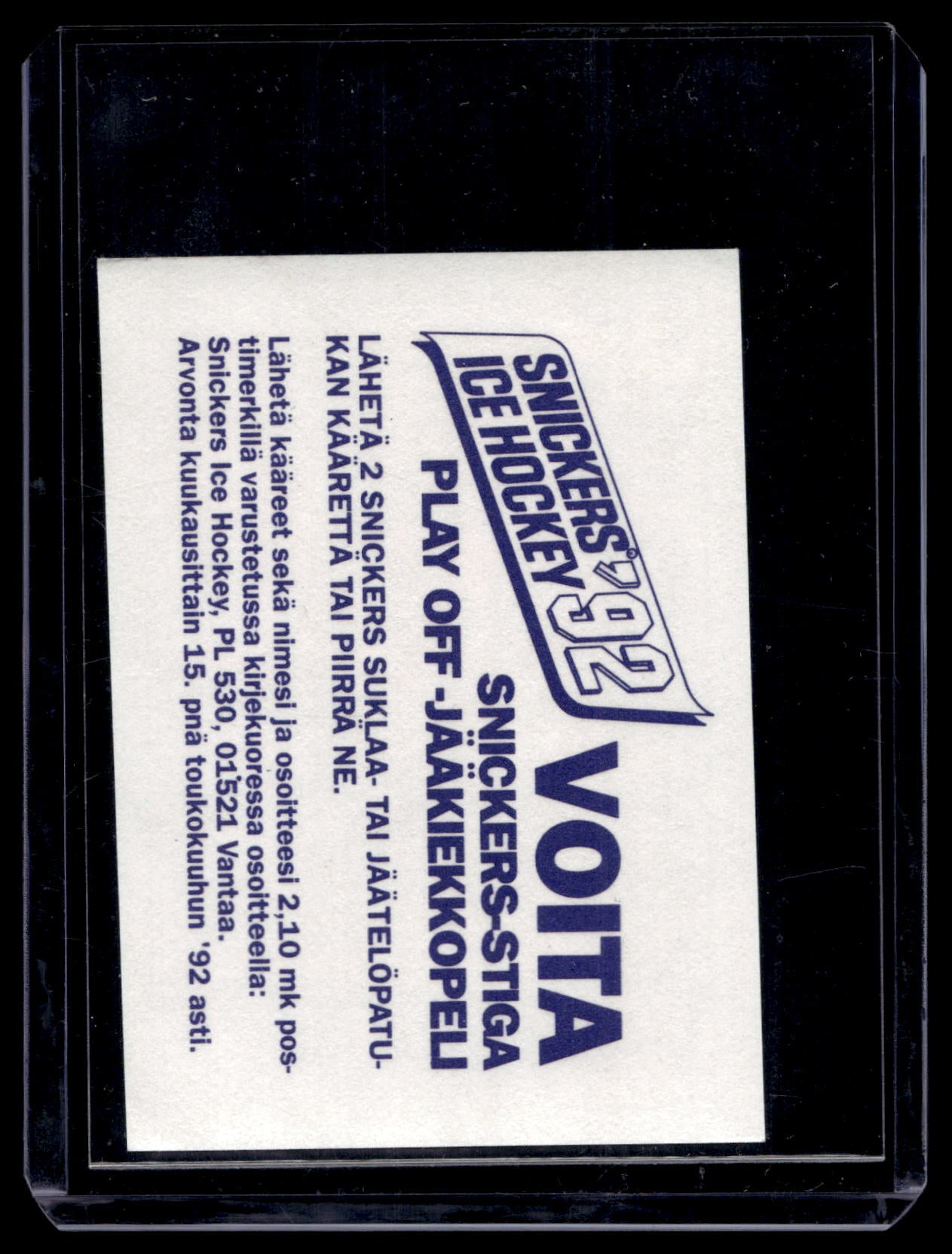 1992 Semic Snickers - Calle Johansson #57