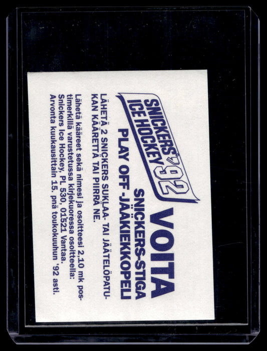 1992 Semic Snickers - Calle Johansson #57