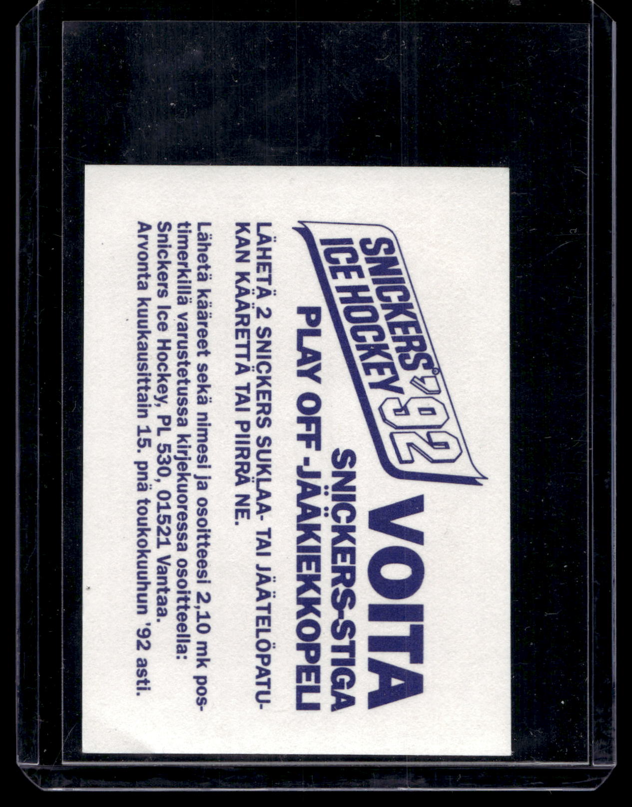 1992 Semic Snickers - Joel Otto #167