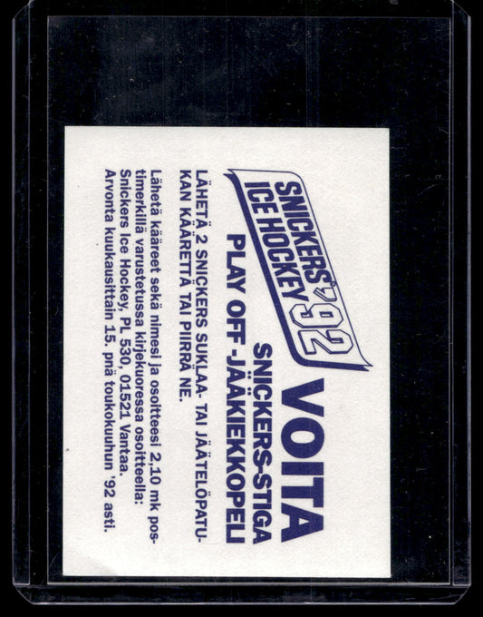 1992 Semic Snickers - Joel Otto #167