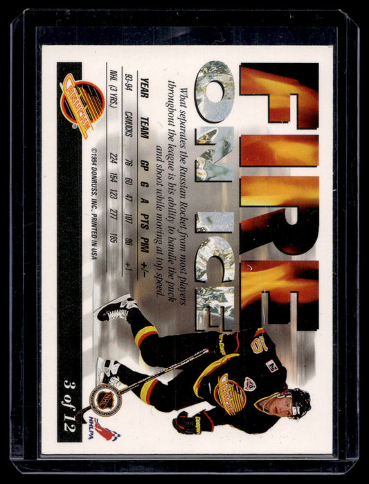 1994-95 Leaf - Fire on Ice - Pavel Bure #3