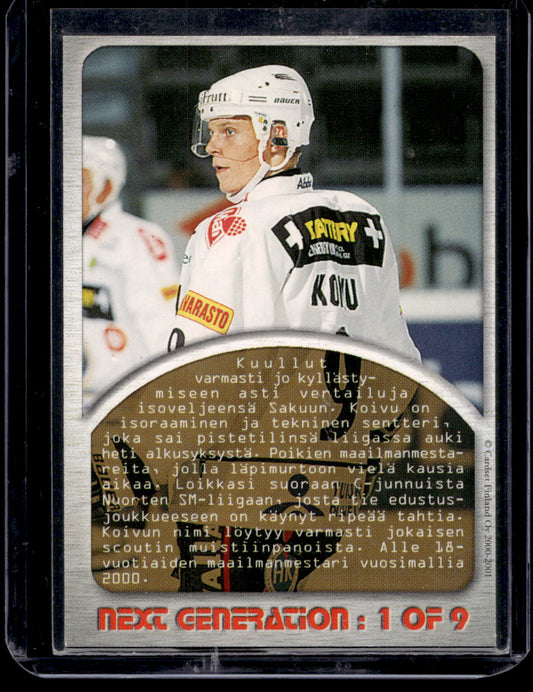 2000-01 Cardset Finland SM-Liiga - Next Generation - Mikko Koivu #1
