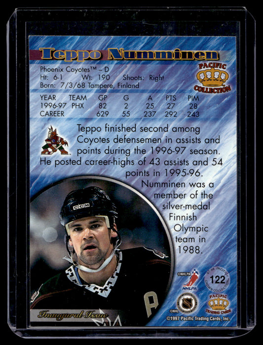 1997-98 Pacific Crown Collection - Emerald - Teppo Numminen #122