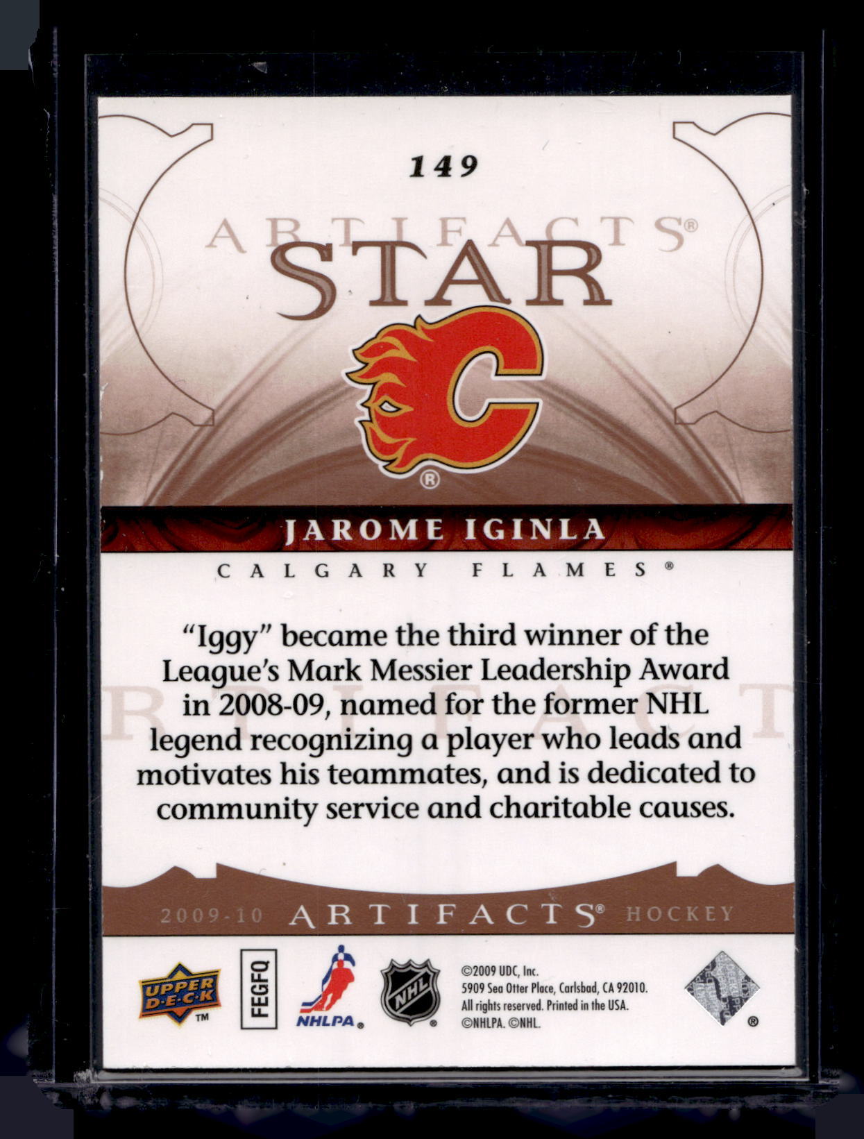2009-10 Upper Deck Artifacts - Star - Jarome Iginla #149 /999