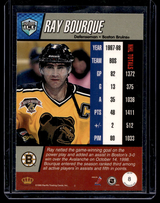 1998-99 Pacific Dynagon Ice - Red - Raymond Bourque #8