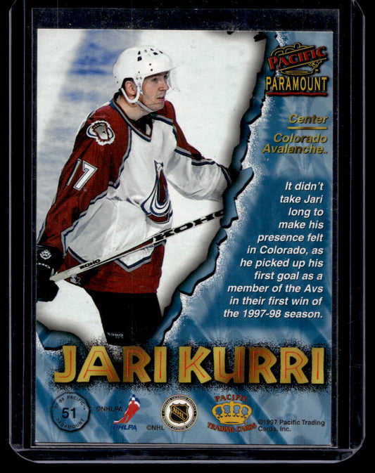 1997-98 Pacific Paramount - Emerald - Jari Kurri #51