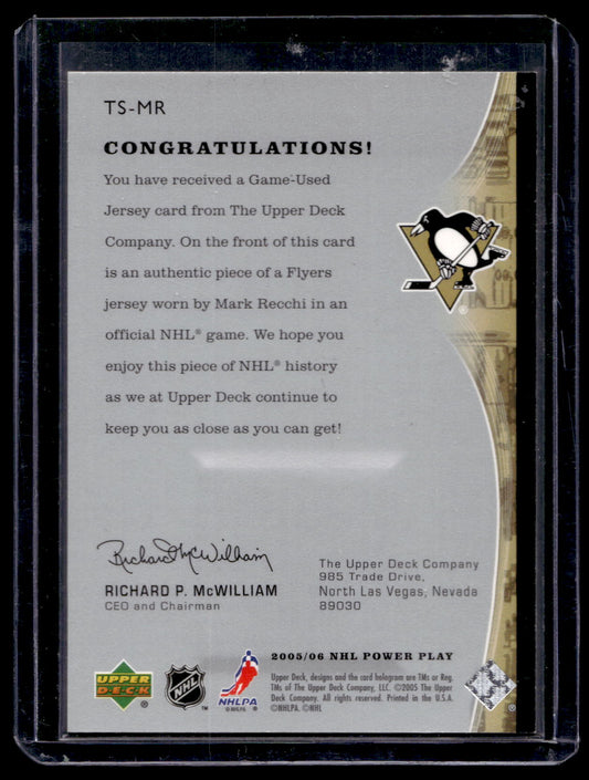 2005-06 Upper Deck Power Play - The Specialists Jerseys - Mark Recchi #TS-MR