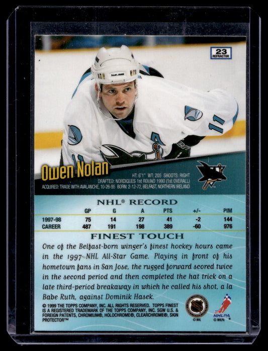 1998-99 Topps Finest - Refractor - Owen Nolan #23