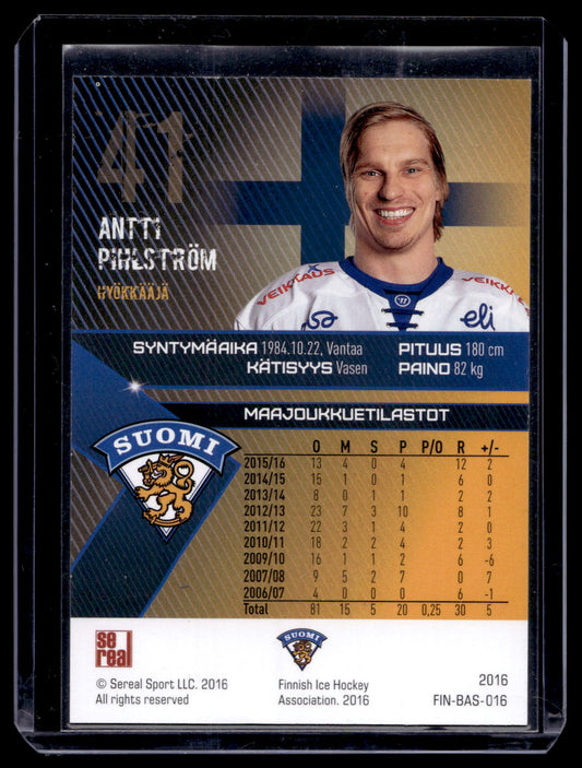 2016 Sereal Team Finland Blue - Antti Pihlström #FIN-BAS-016 /100