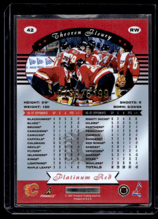 1997-98 Pinnacle Totally Certified - Platinum Red - Theoren Fleury #42 /6199