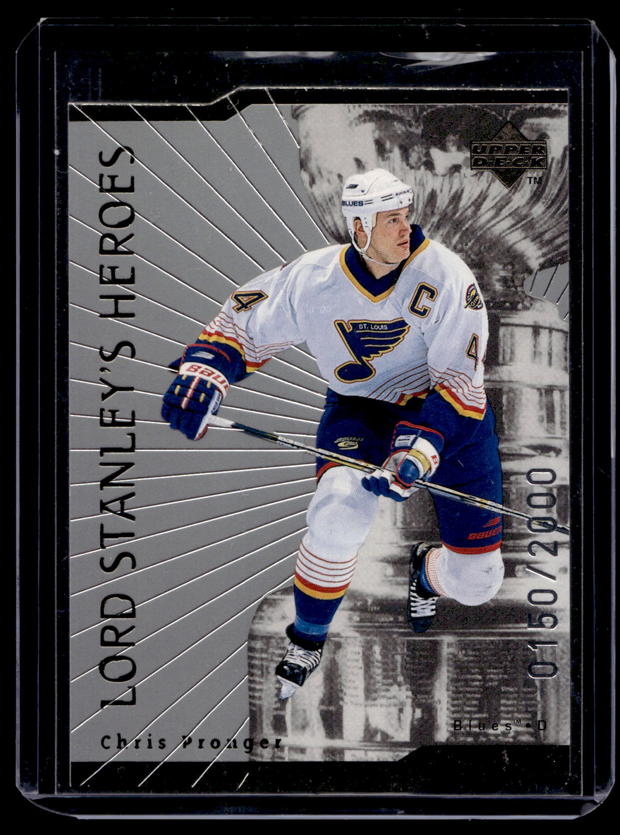 1998-99 Upper Deck - Lord Stanley's Heroes - Die-Cut Quantum - Chris Pronger #LS20 /2000