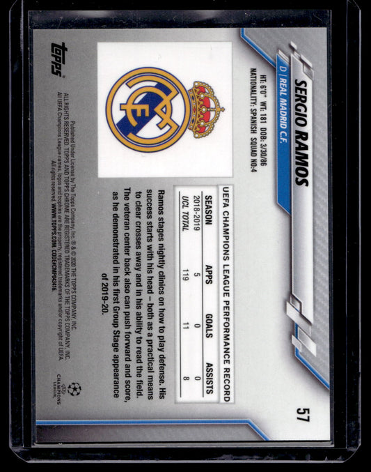 2019-20 Topps Chrome UCL Sapphire Edition - Sergio Ramos #57