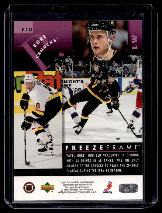 1995-96 Upper Deck - Freeze Frame - Pavel Bure #F10
