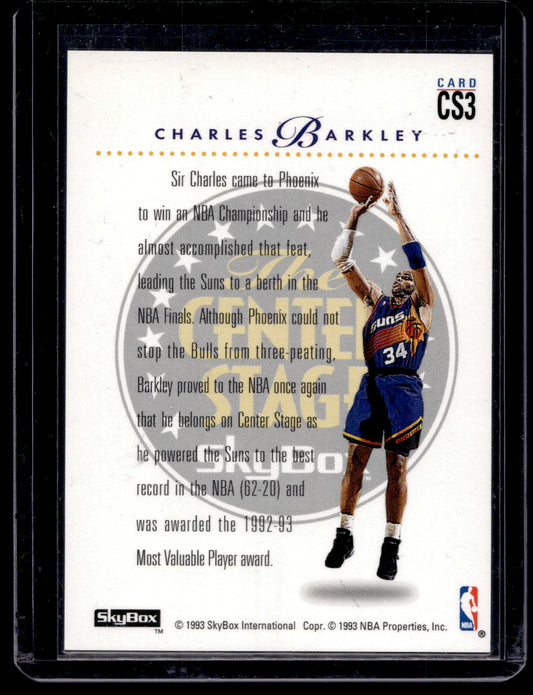 1993-94 Skybox Premium - The Center Stage - Charles Barkley #CS3