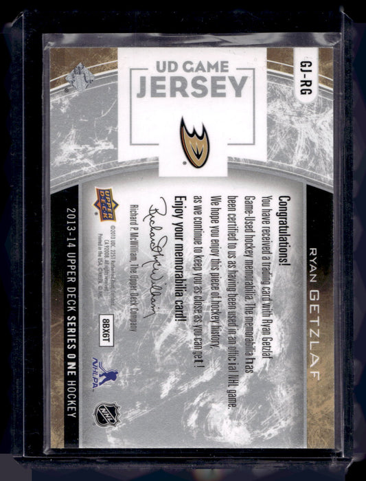 2013-14 Upper Deck - UD Game Jersey Series 1 - Ryan Getzlaf #GJ-RG