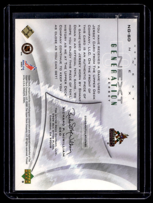 2001-02 Upper Deck - Next Generation Jerseys - Shane Doan #NG-SD