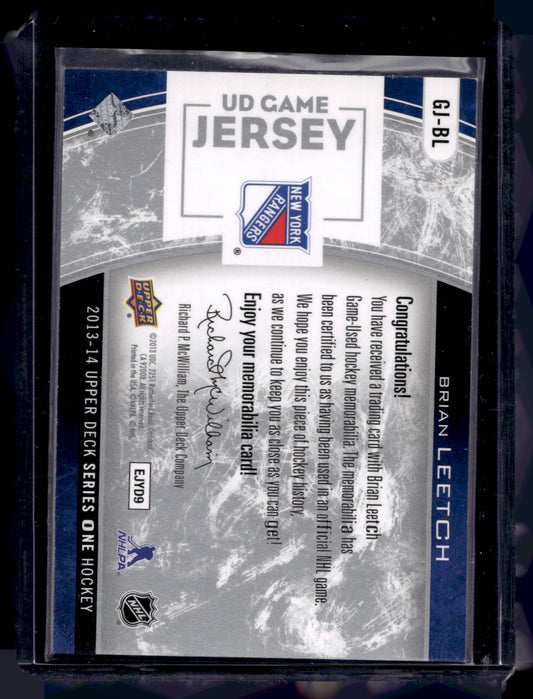 2013-14 Upper Deck - UD Game Jersey Series 1 - Brian Leetch #GJ-BL