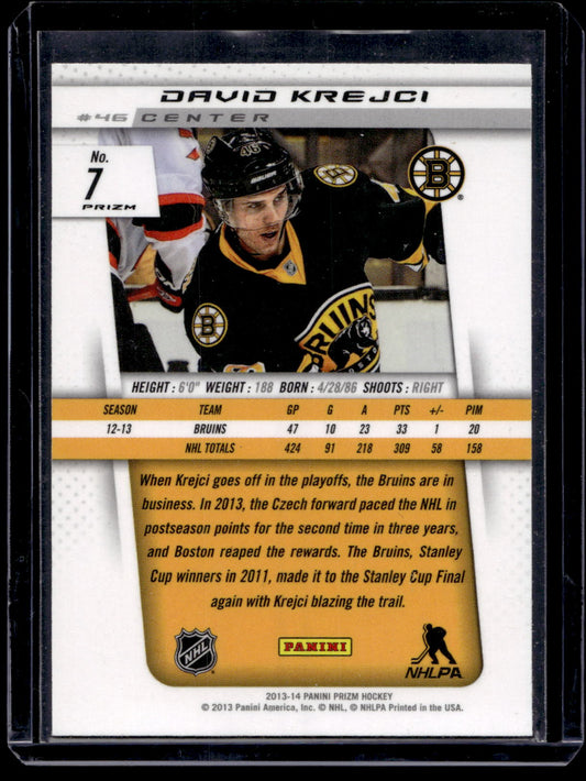 2013-14 Panini Prizm - Silver Prizm - David Krejci #7
