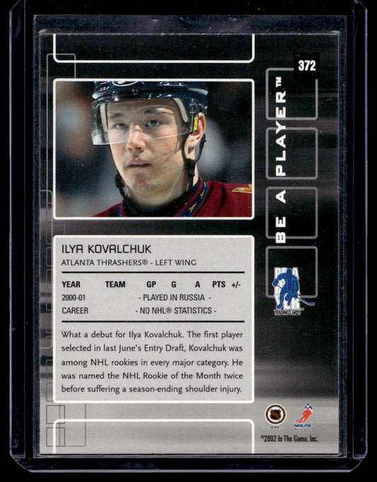 2001-02 In the Game Be A Player Memorabilia - Ilya Kovalchuk #372 RC