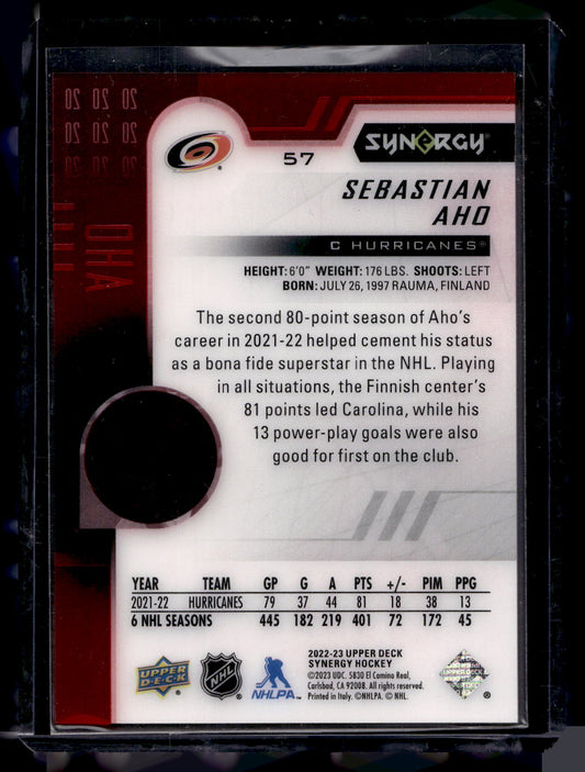 2022-23 Upper Deck Synergy - Red - Sebastian Aho #57