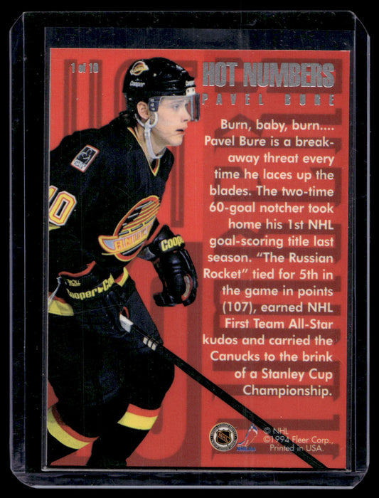 1994-95 Flair - Hot Numbers - Pavel Bure #1