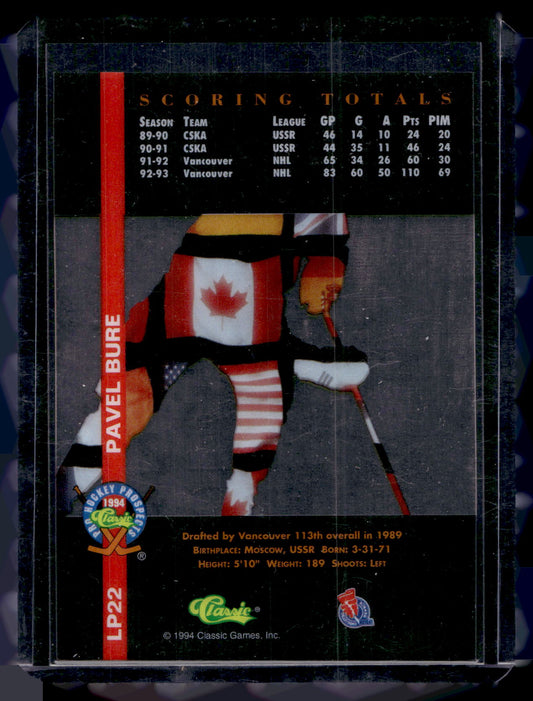 1994 Classic Pro Hockey Prospects - International Heroes - Pavel Bure #LP22 /12000