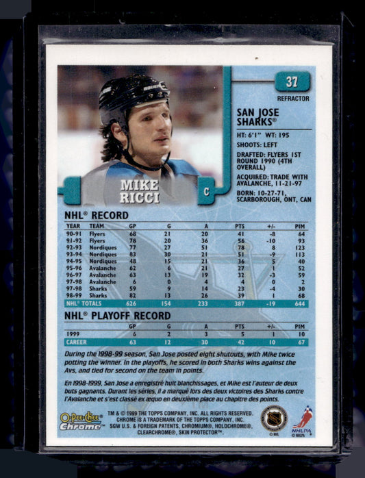 1999-00 O-Pee-Chee Chrome - Refractor - Mike Ricci #37