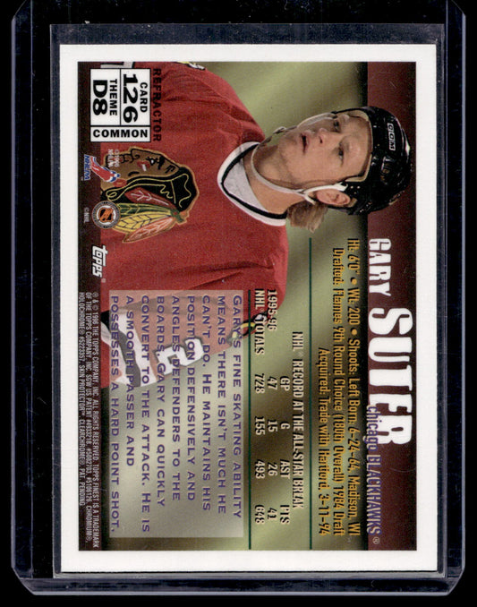 1995-96 Topps Finest - Refractor - Gary Suter #126