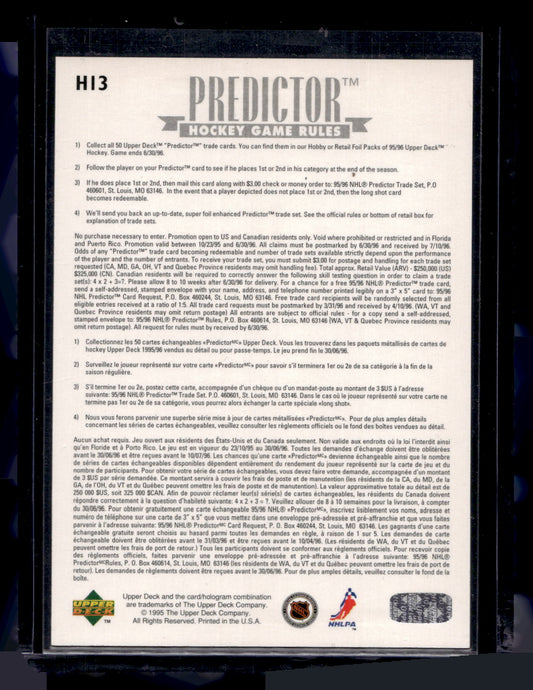 1995-96 Upper Deck - Hobby Award Predictor - Redemption - Dominik Hasek #H13