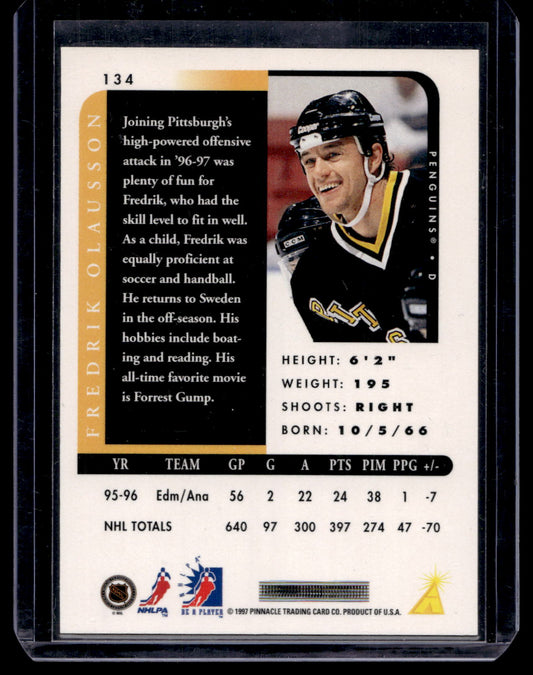 1996-97 Pinnacle Be A Player - Autographs - Fredrik Olausson #134