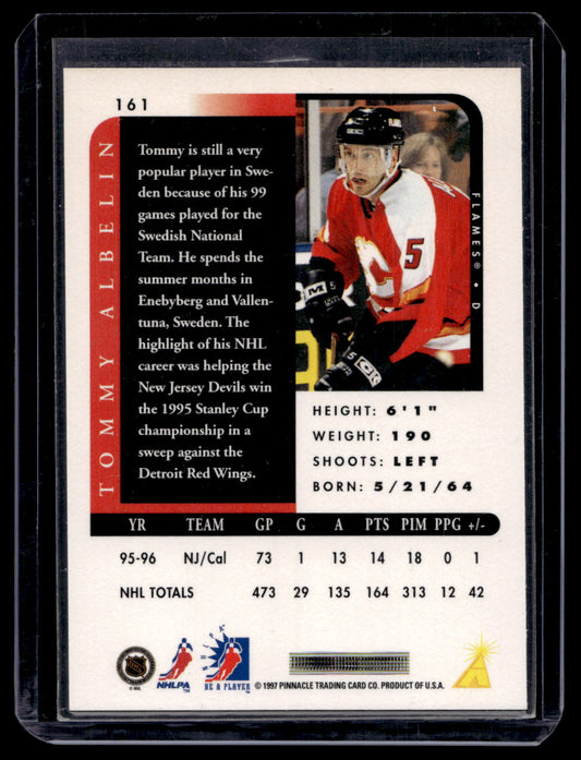 1996-97 Pinnacle Be A Player - Autographs - Tommy Albelin #161
